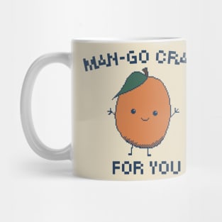 Man-Go Crazy for You, 8-Bit Pixel Art Mango Mug